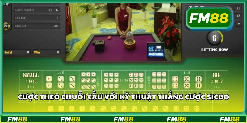 Cược theo chuỗi cầu với kỹ thuật thắng cược sicbo