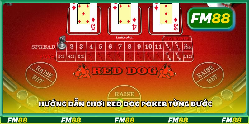 Hướng dẫn chơi Red Dog Poker từng bước